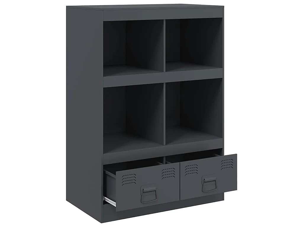 Buffet haut anthracite 67x39x95 cm acier