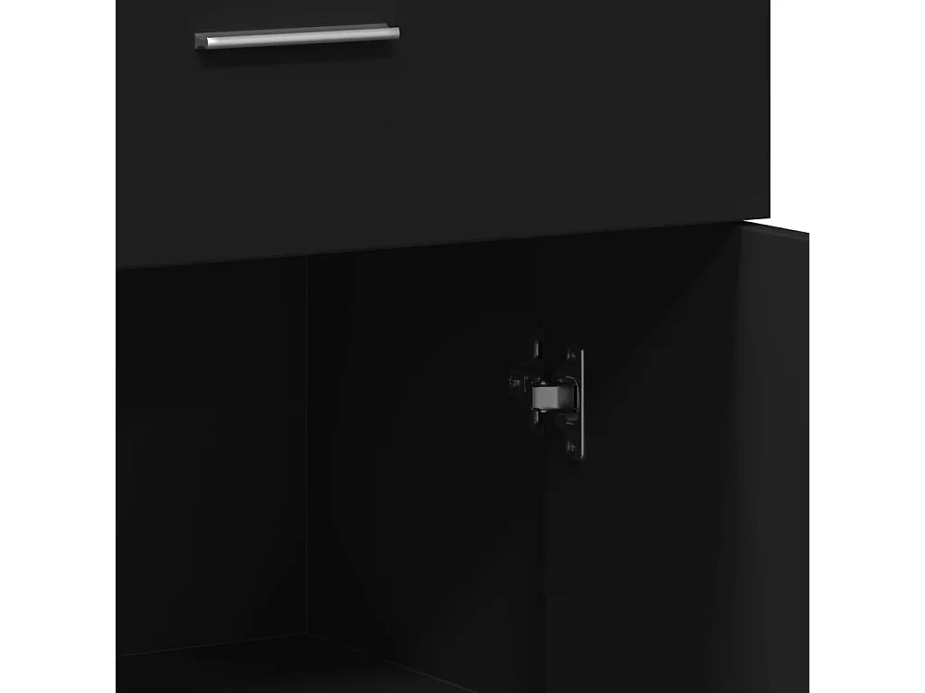 Dressoir 60x30x84 cm bewerkt hout zwart