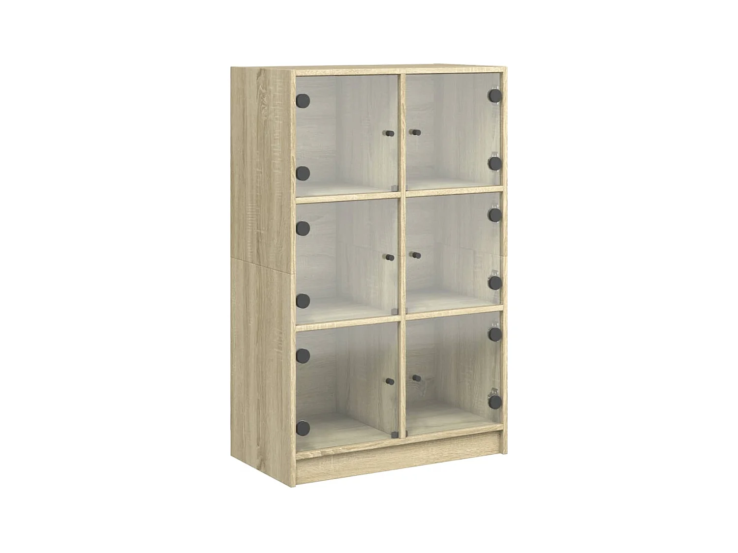 Hoge kast met deuren 68x37x109 cm bewerkt hout sonoma eiken