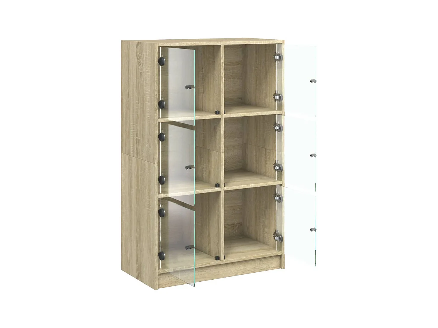Hoge kast met deuren 68x37x109 cm bewerkt hout sonoma eiken