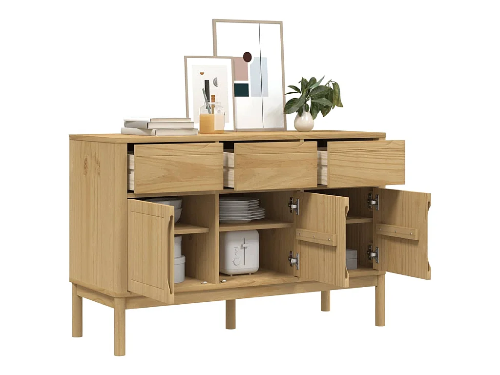 Aparador FLORO 114x43x74 cm pinho maciço castanho mel