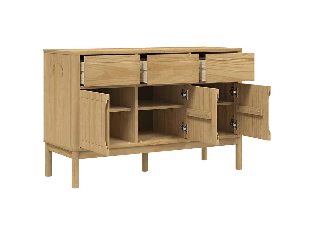 Aparador FLORO 114x43x74 cm pinho maciço castanho mel