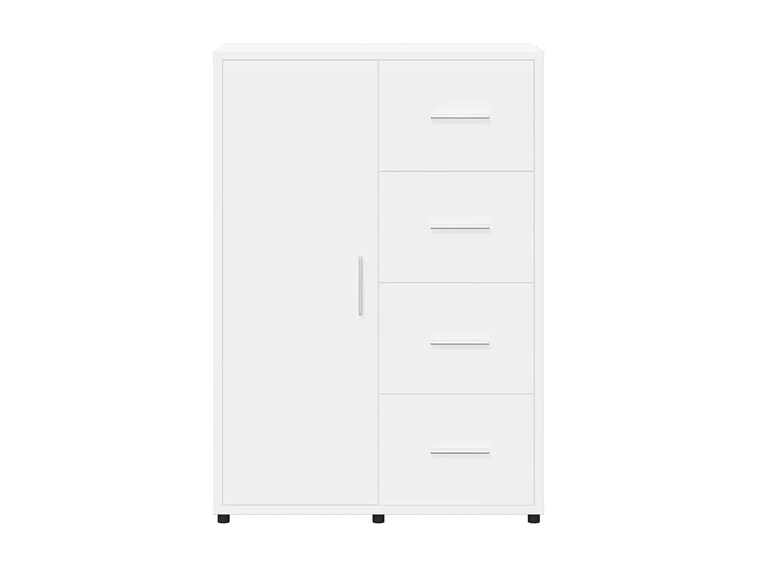 Credenze 2 pz Bianche 60x31x84 cm in Legno Multistrato