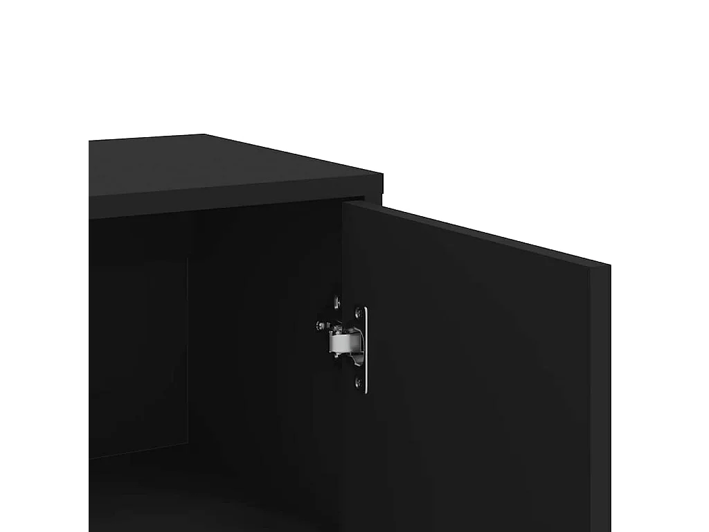 Buffet noir 60x31x84 cm bois d'ingénierie