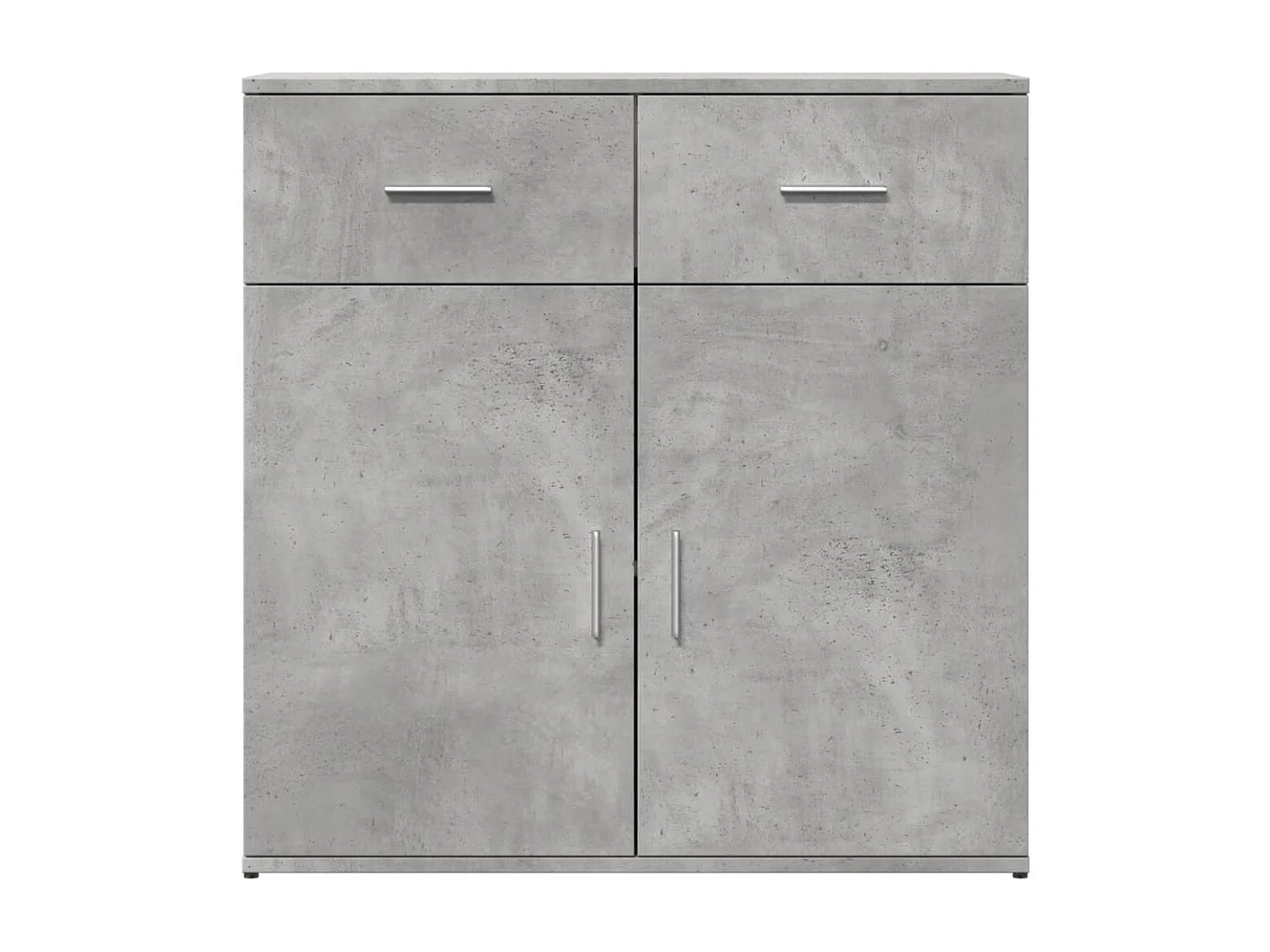 Dressoirs 2 st 79x38x80 cm bewerkt hout betongrijs