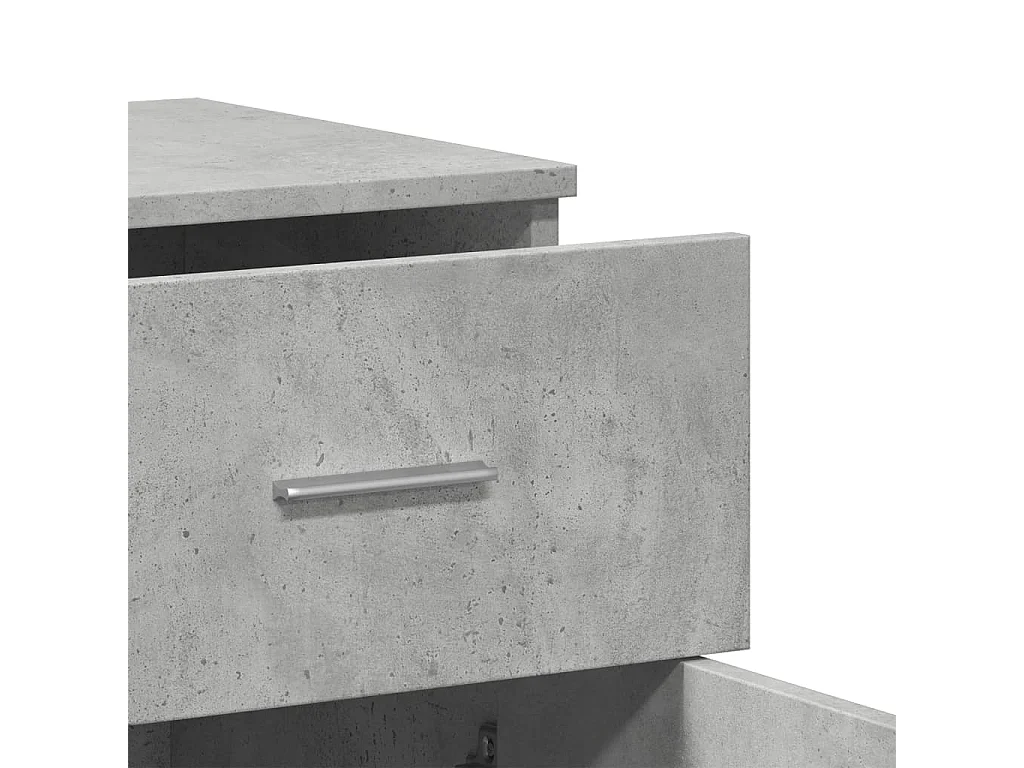 Dressoirs 2 st 79x38x80 cm bewerkt hout betongrijs