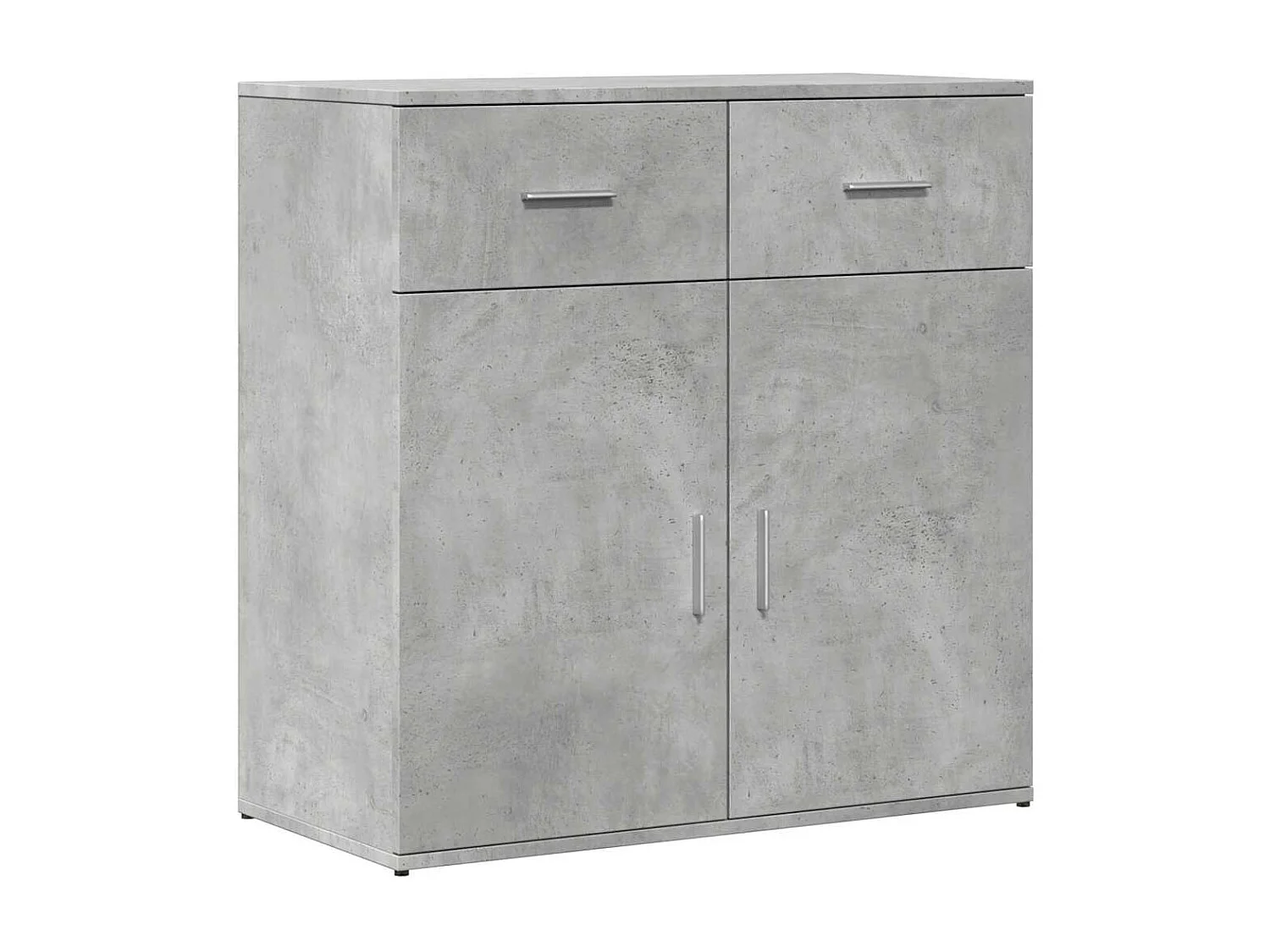 Buffets 2 pcs gris béton 79x38x80 cm bois d'ingénierie