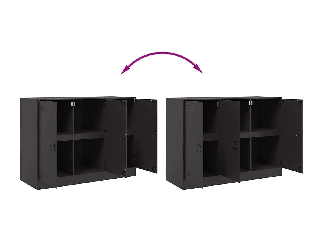 Sideboard Schwarz 99x39x73 cm Stahl