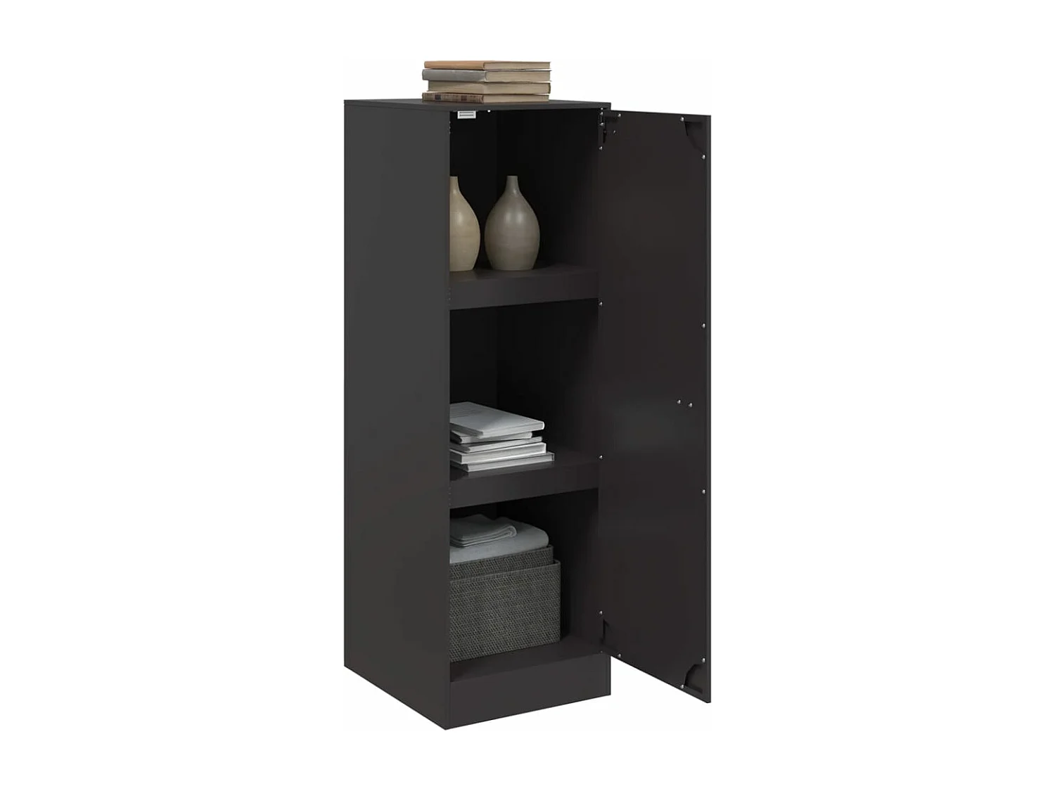 Buffet noir 34,5x39x107 cm acier