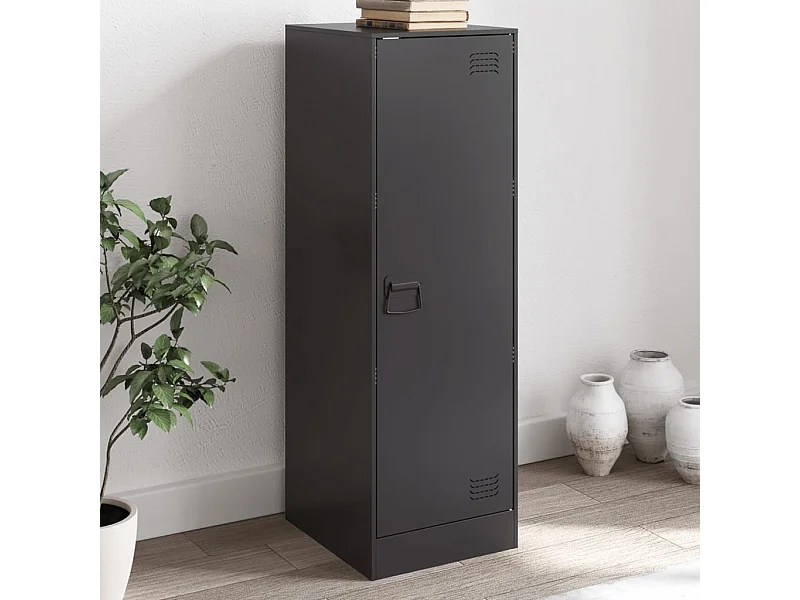 Buffet noir 34,5x39x107 cm acier