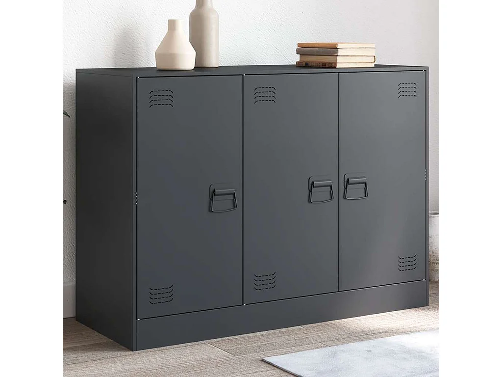 Buffet anthracite 99x39x73 cm acier