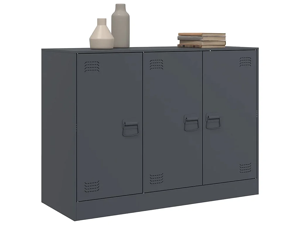 Buffet anthracite 99x39x73 cm acier