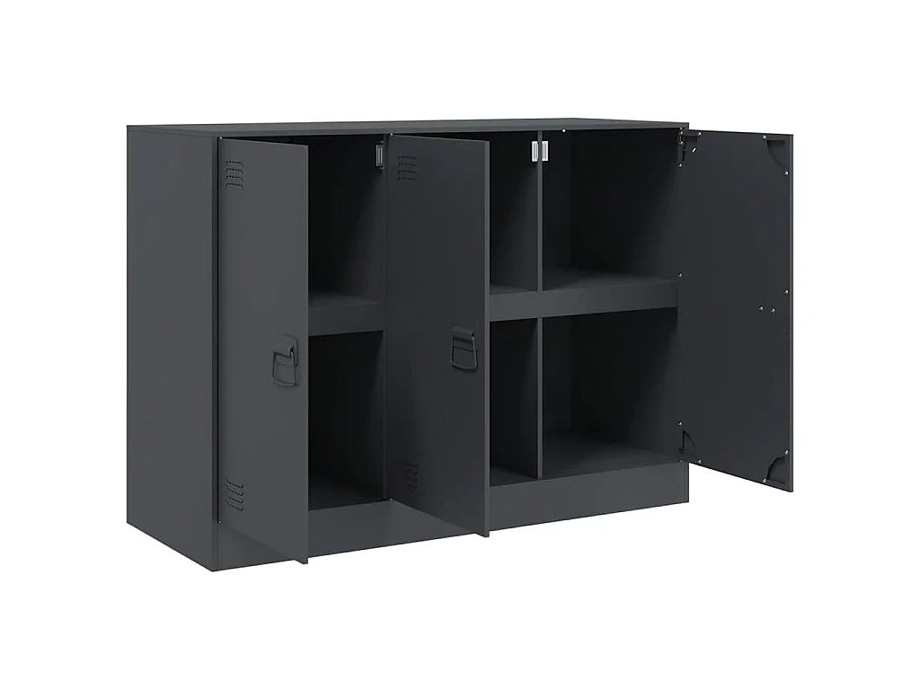 Buffet anthracite 99x39x73 cm acier
