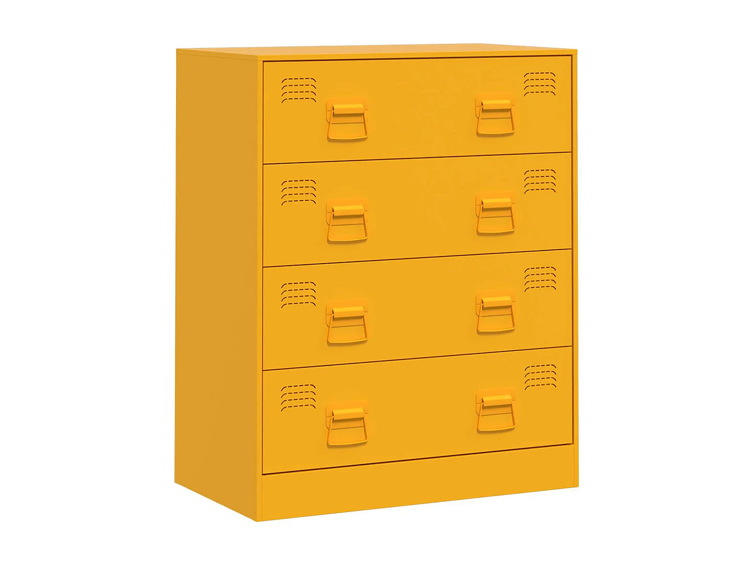 Aparador 67x39x83 cm aço amarelo mostarda