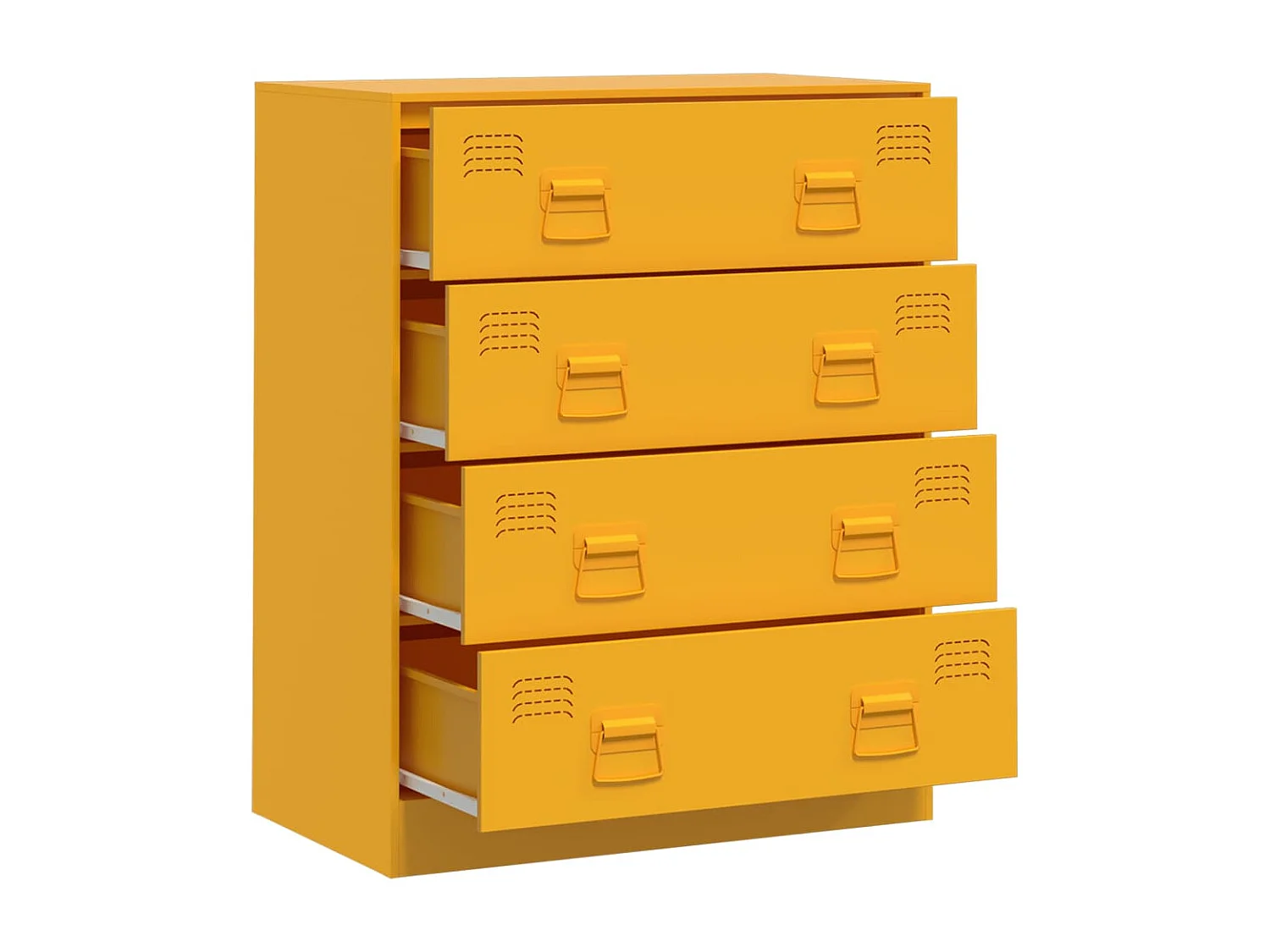Aparador 67x39x83 cm aço amarelo mostarda