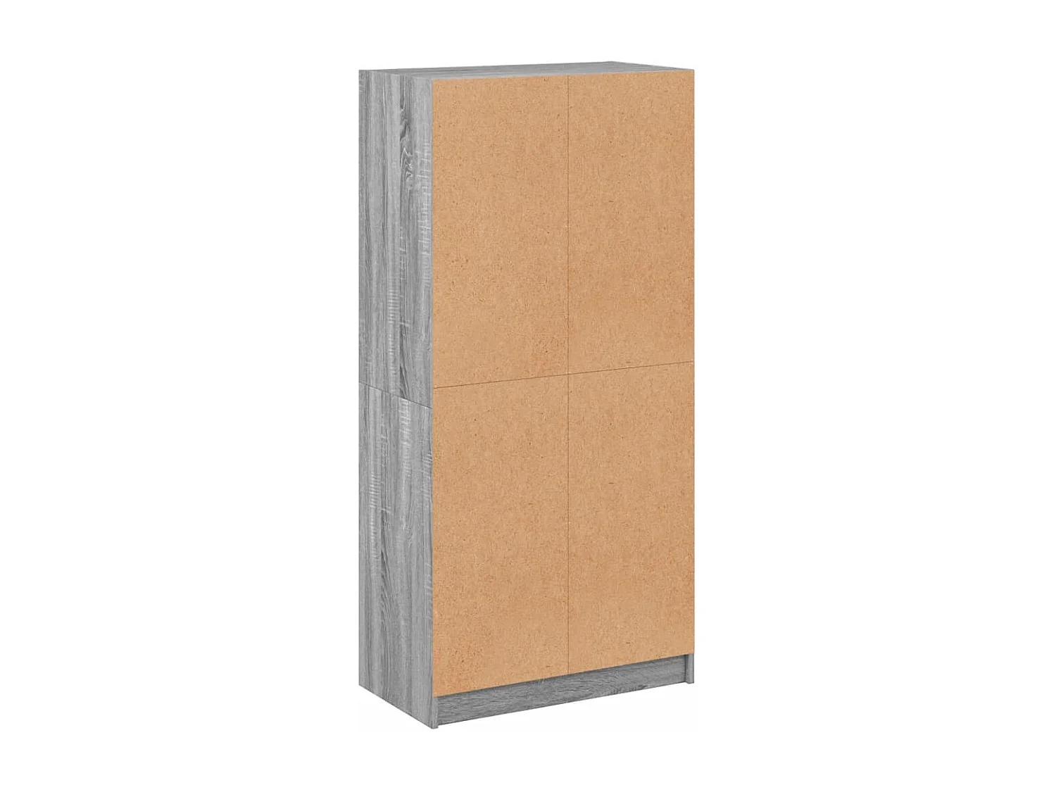 Hoge kast met deuren 68x37x142 cm bewerkt hout grijs sonoma