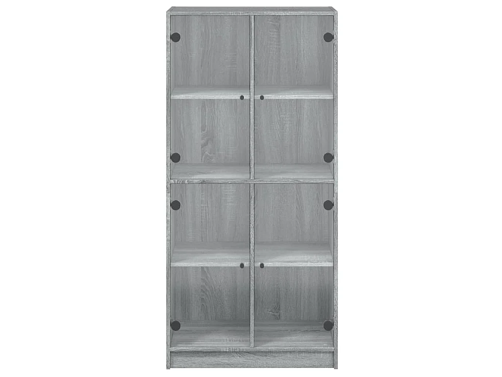 Hoge kast met deuren 68x37x142 cm bewerkt hout grijs sonoma