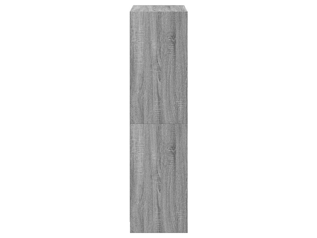 Hoge kast met deuren 68x37x142 cm bewerkt hout grijs sonoma