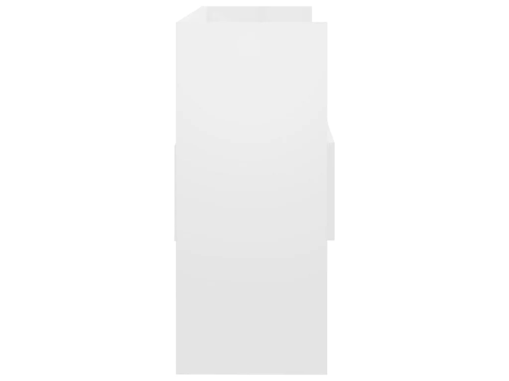 Buffet Blanc brillant 105x30x70 cm Bois d’ingénierie