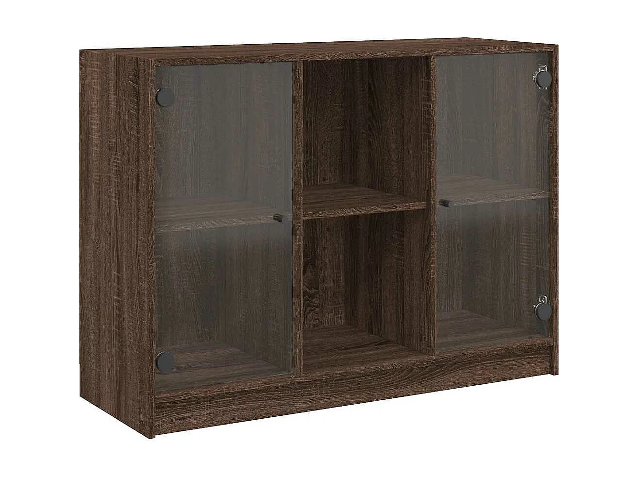 Buffet chêne marron 102x37x75,5 cm bois d'ingénierie
