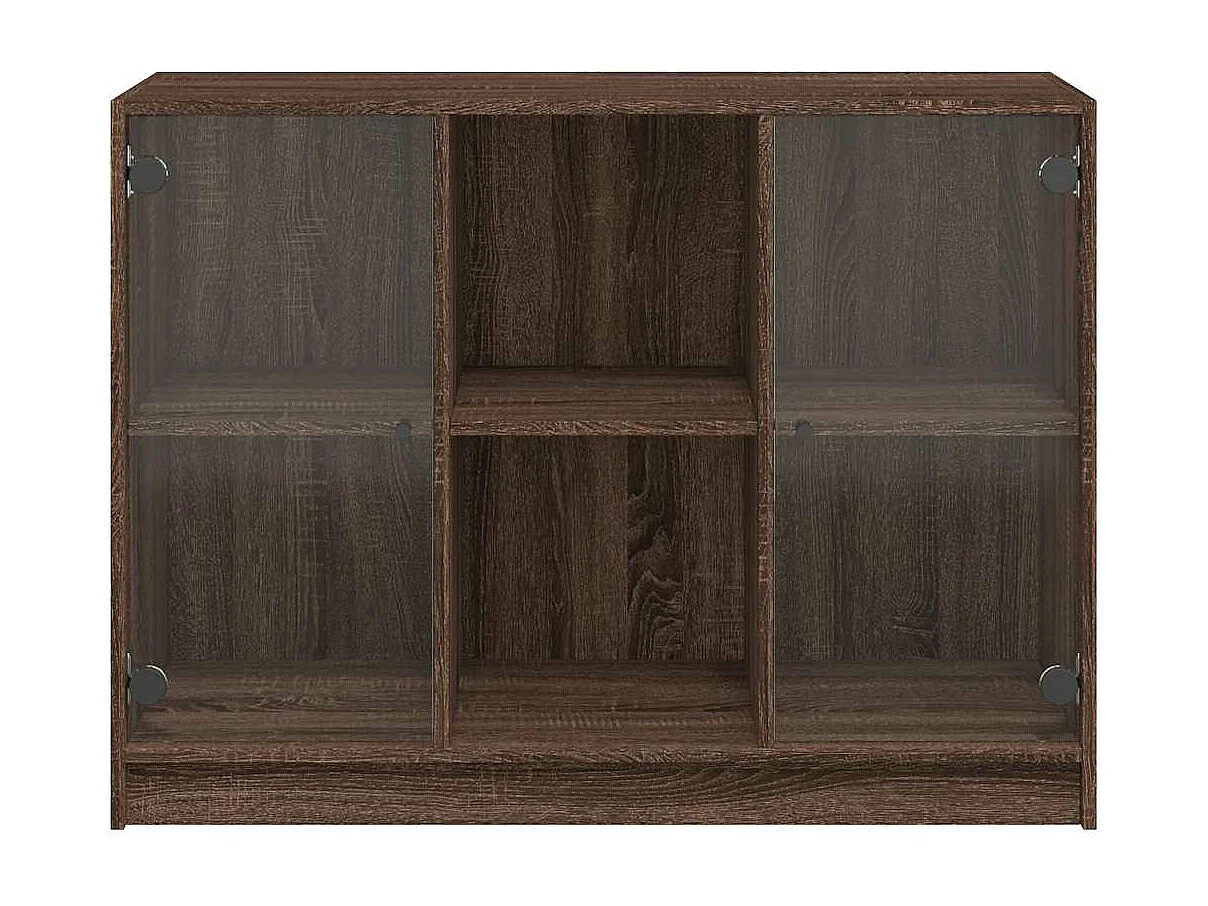 Buffet chêne marron 102x37x75,5 cm bois d'ingénierie