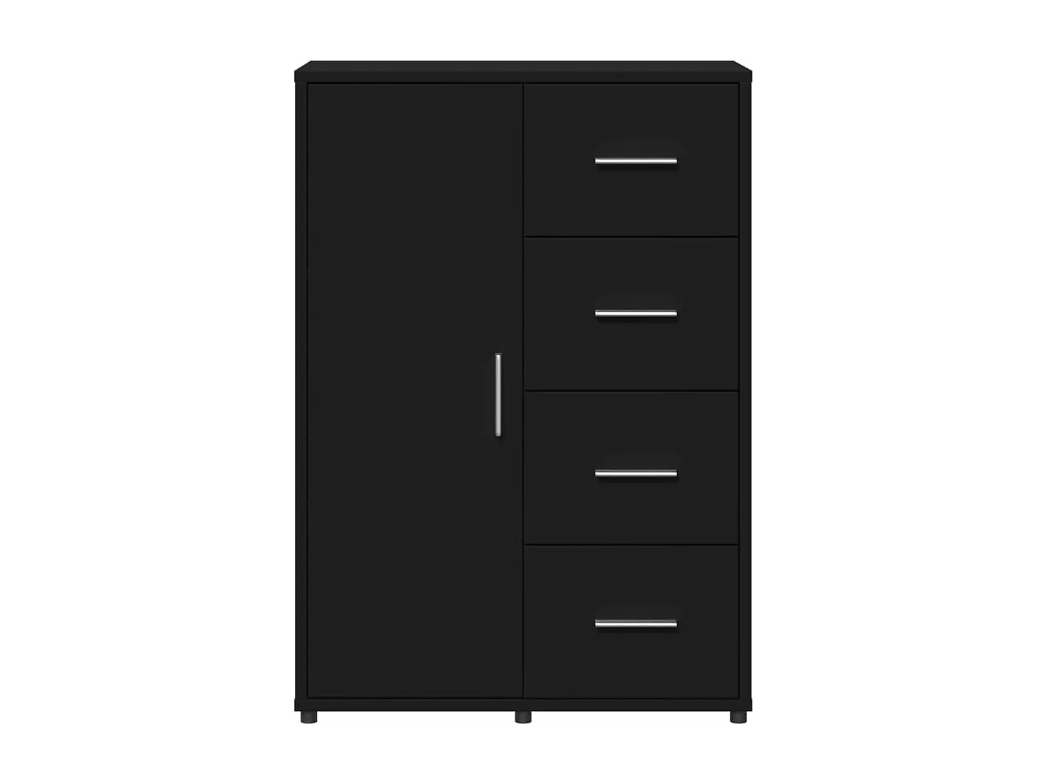 Credenza Nero 60x31x84 cm in Legno Multistrato