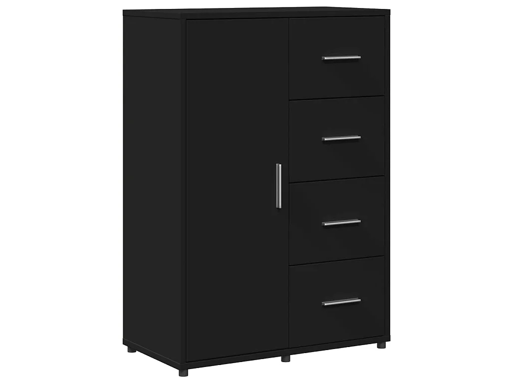 Credenza Nero 60x31x84 cm in Legno Multistrato