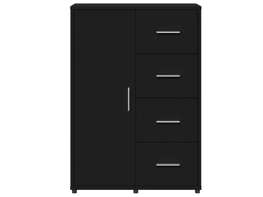 Credenza Nero 60x31x84 cm in Legno Multistrato