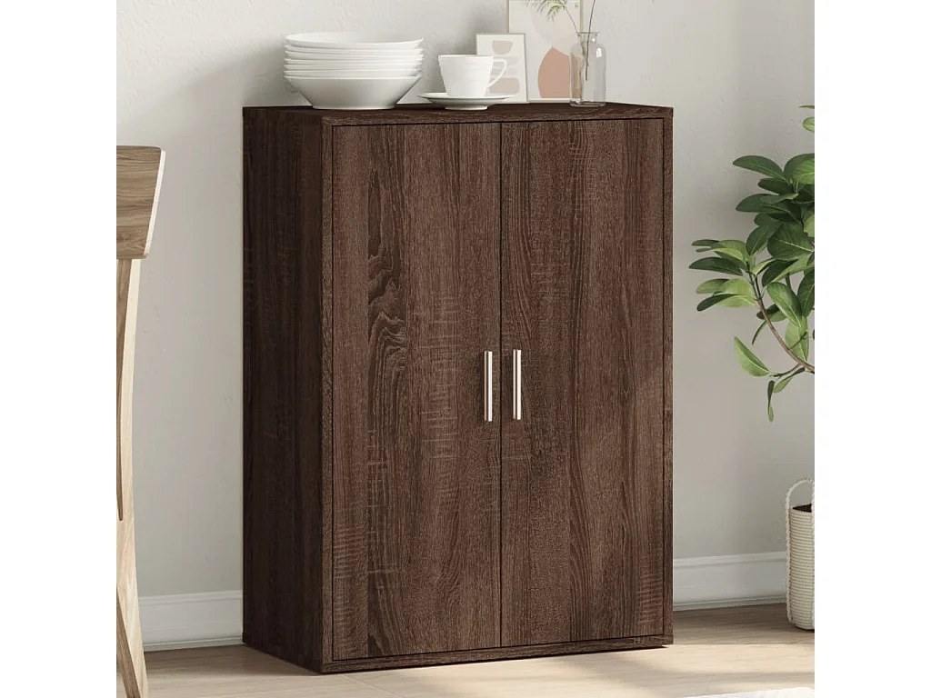 Buffet chêne marron 60x31x84 cm bois d'ingénierie