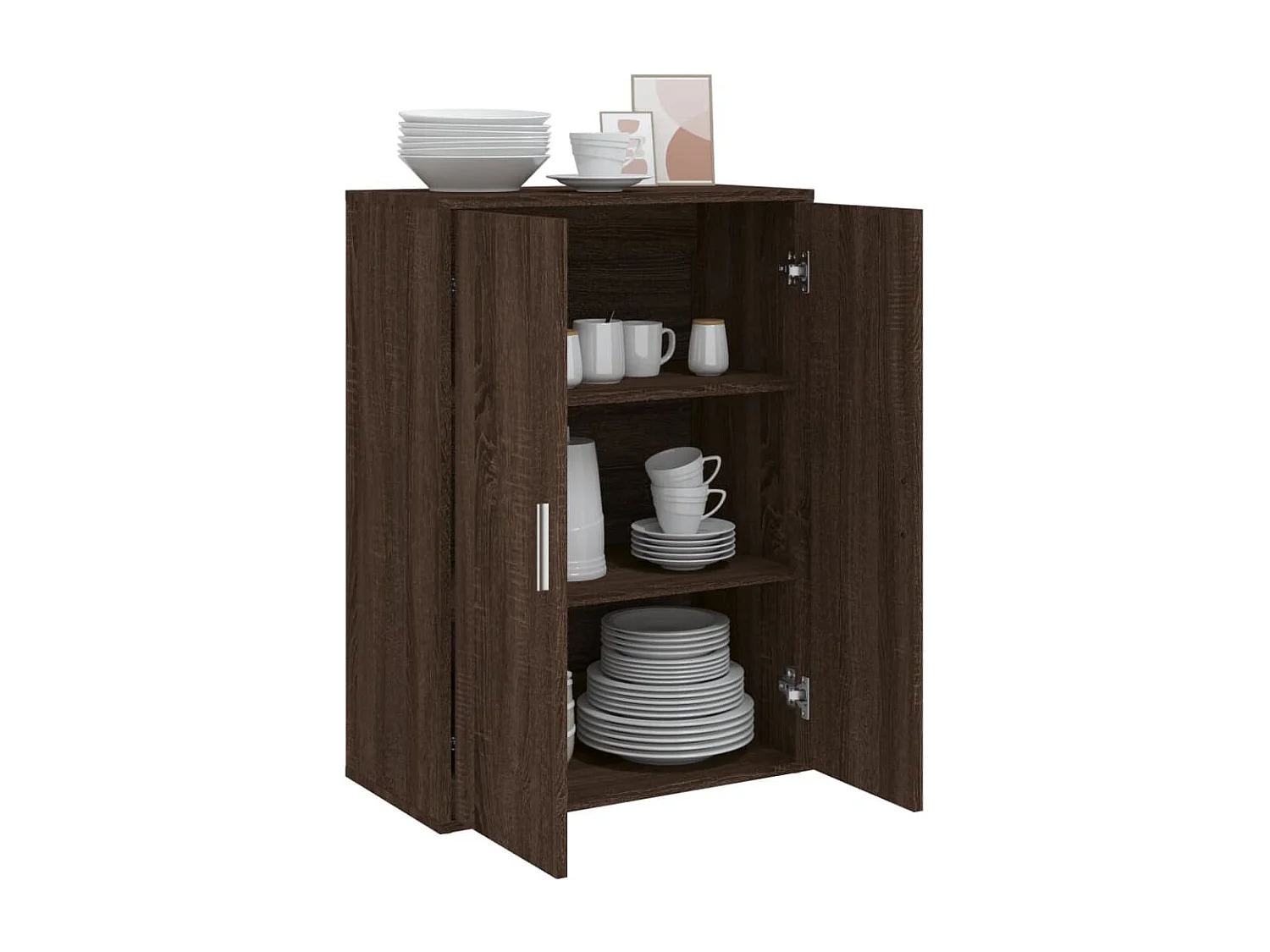 Buffet chêne marron 60x31x84 cm bois d'ingénierie