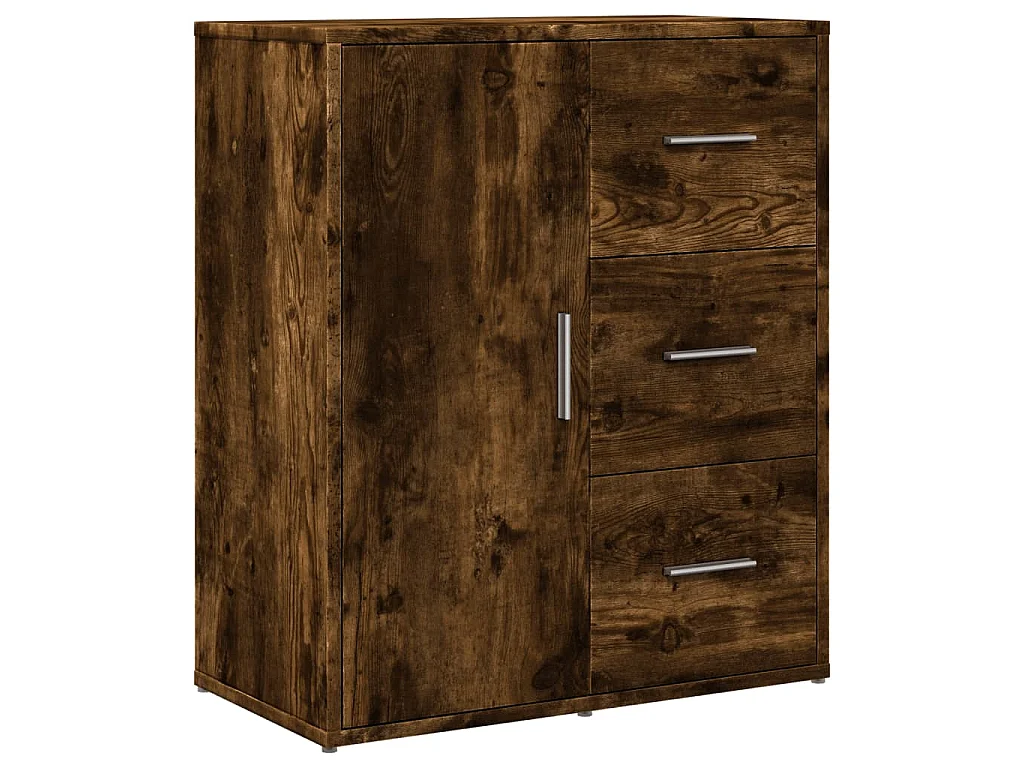 Buffet chêne fumé 60x31x70 cm bois d'ingénierie