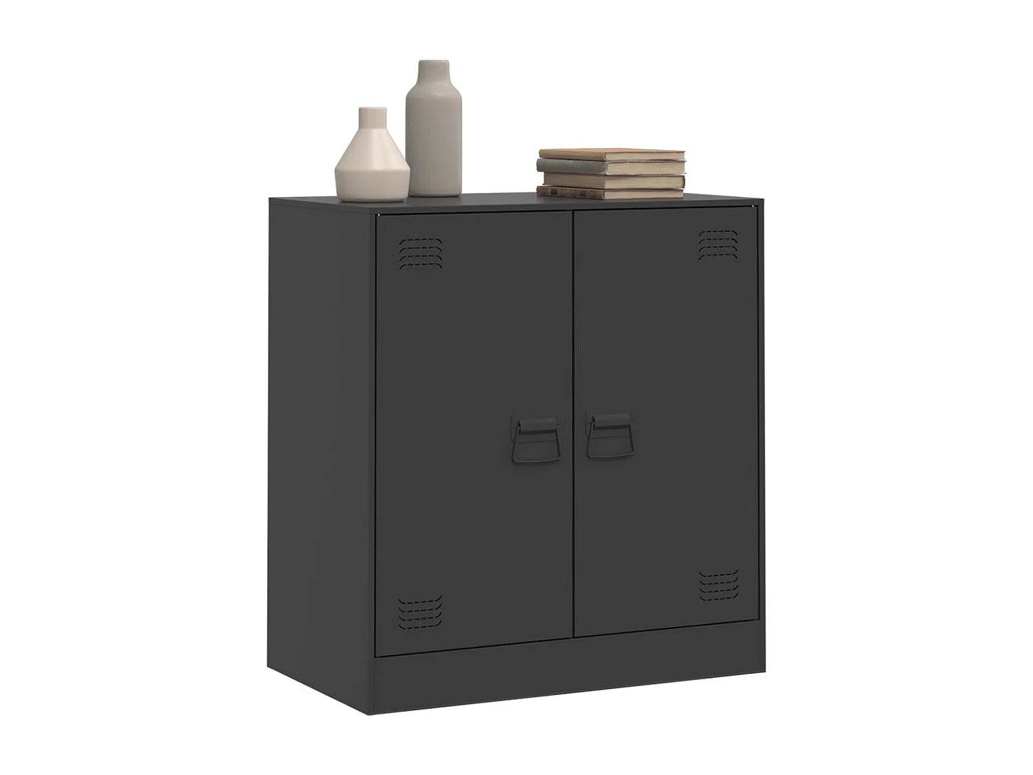 Buffet noir 67x39x73 cm acier