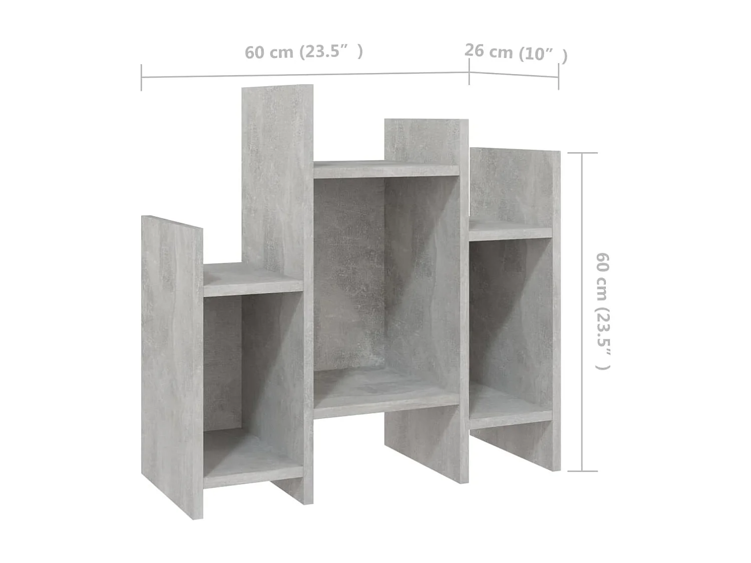 Armoire latérale Gris béton 60x26x60 cm Aggloméré