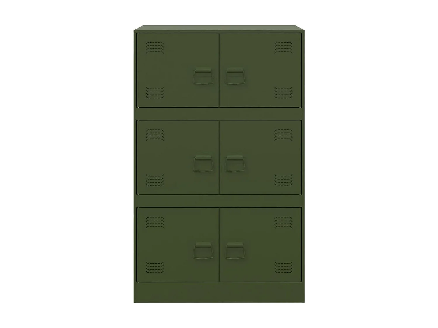 Buffet vert olive 67x39x107 cm acier