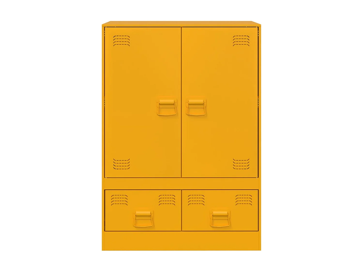 Buffet jaune moutarde 67x39x95 cm acier