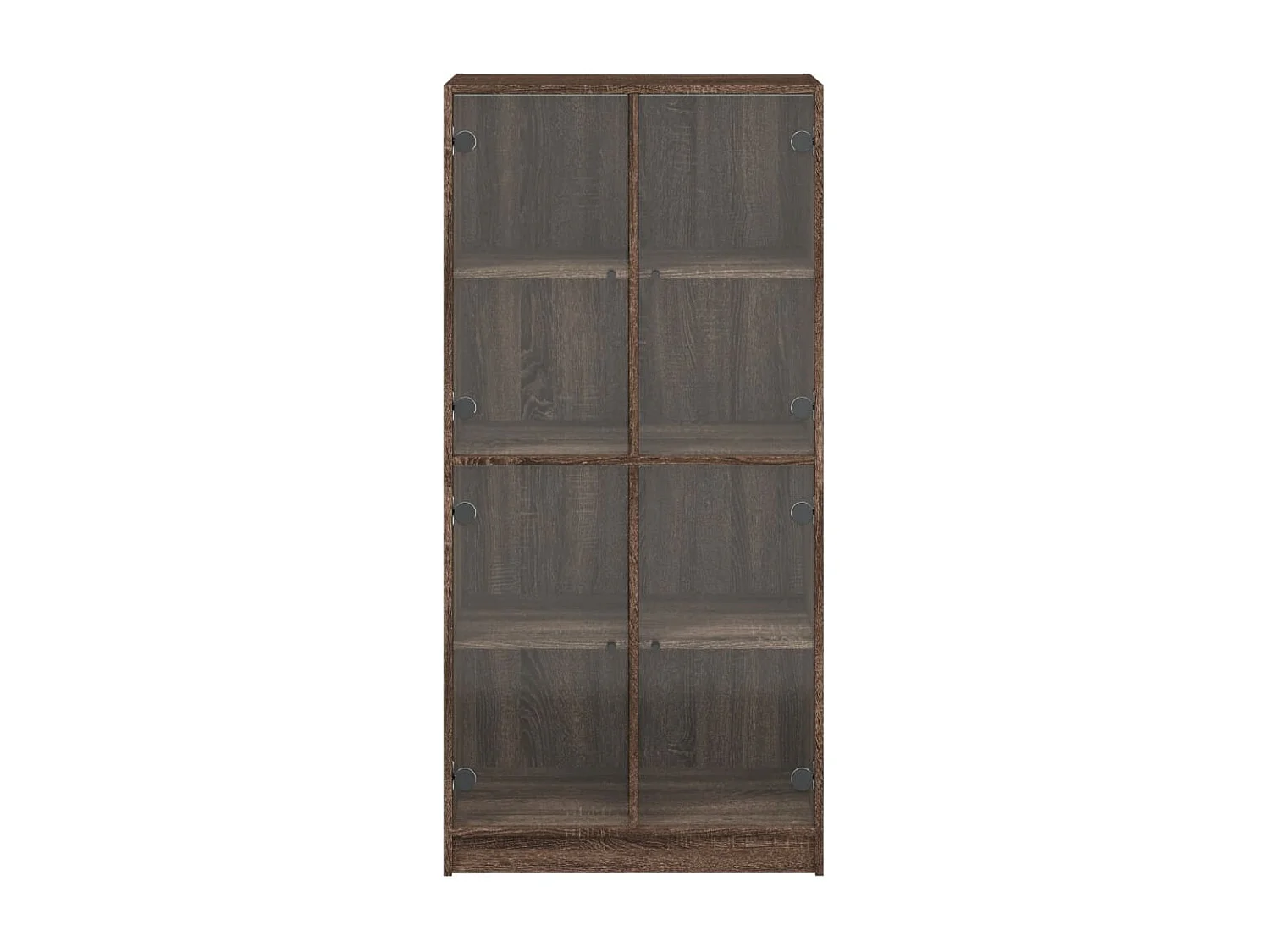 Armário alto com portas derivados de madeira carvalho castanho