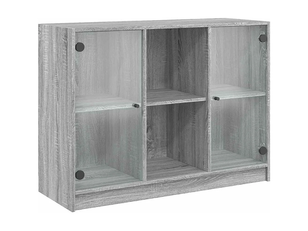 Credenza Grigio Sonoma 102x37x75,5 cm in Legno Multistrato