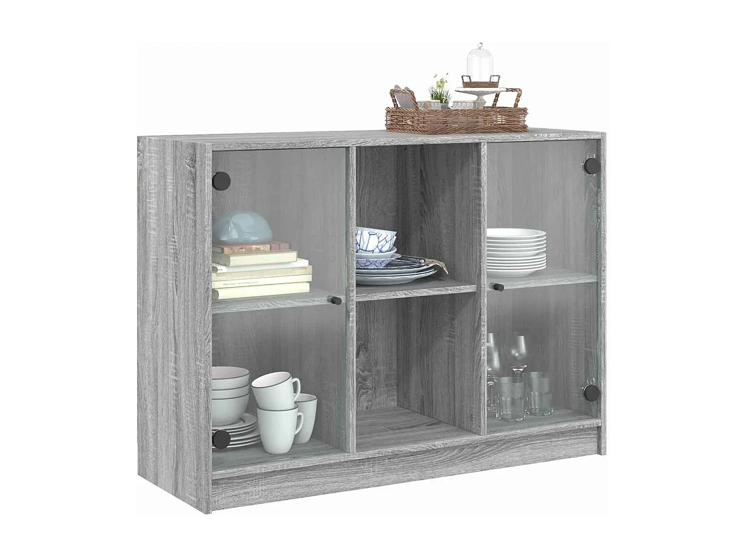 Buffet sonoma gris 102x37x75,5 cm bois d'ingénierie
