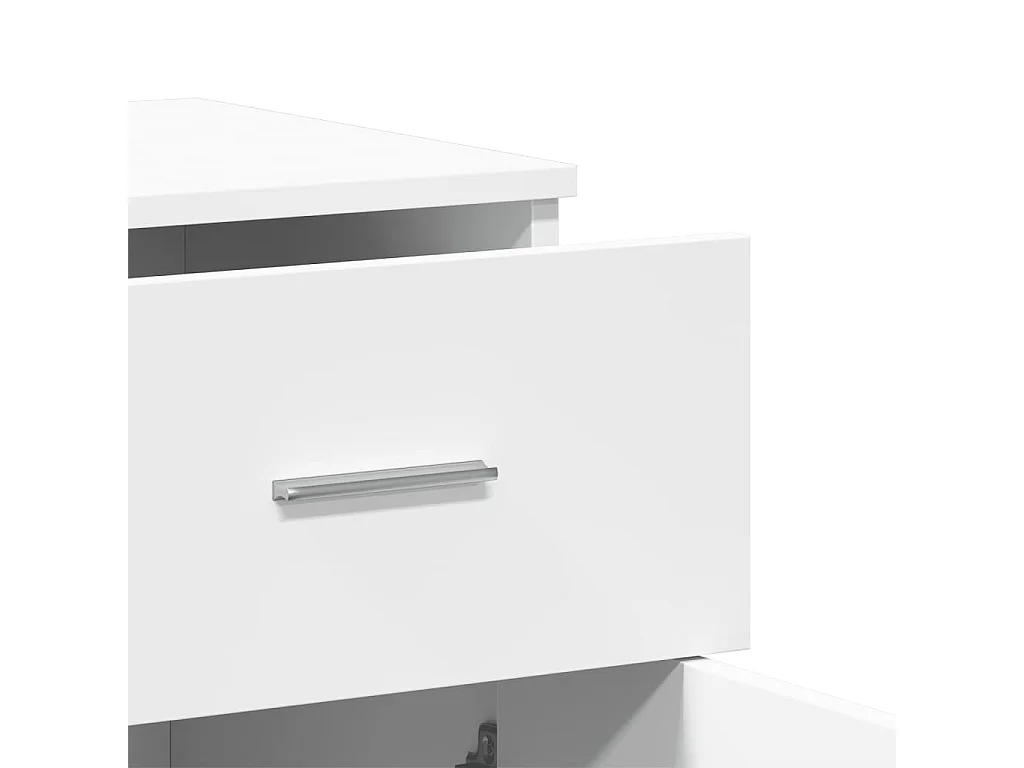 Dressoirs 2 st 79x38x80 cm bewerkt hout wit