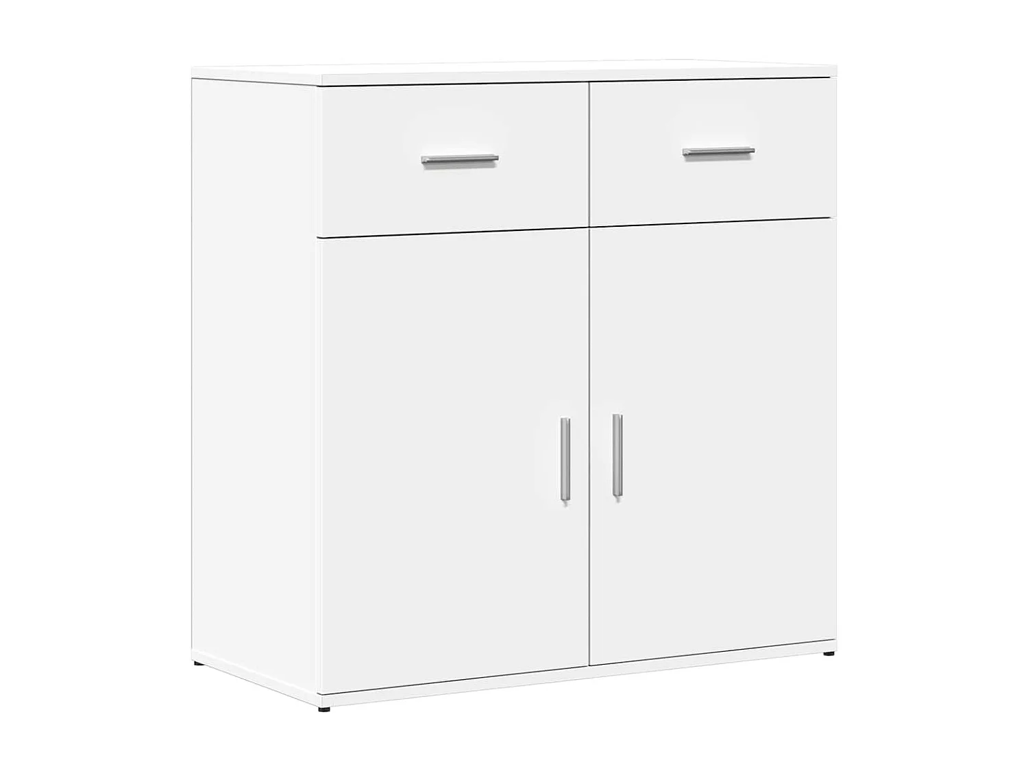 Buffets 2 pcs blanc 79x38x80 cm bois d’ingénierie