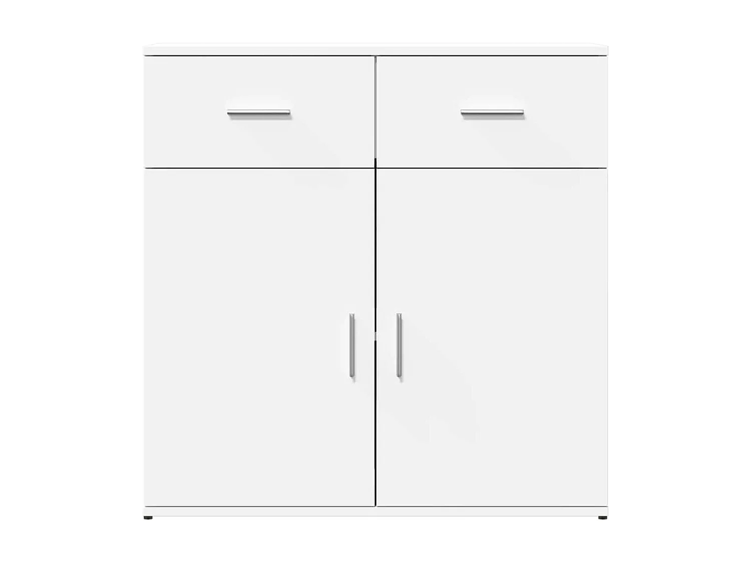 Buffets 2 pcs blanc 79x38x80 cm bois d’ingénierie