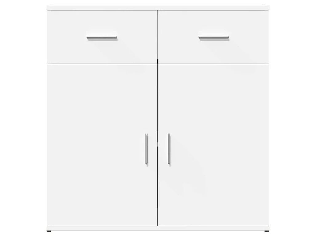 Buffets 2 pcs blanc 79x38x80 cm bois d’ingénierie