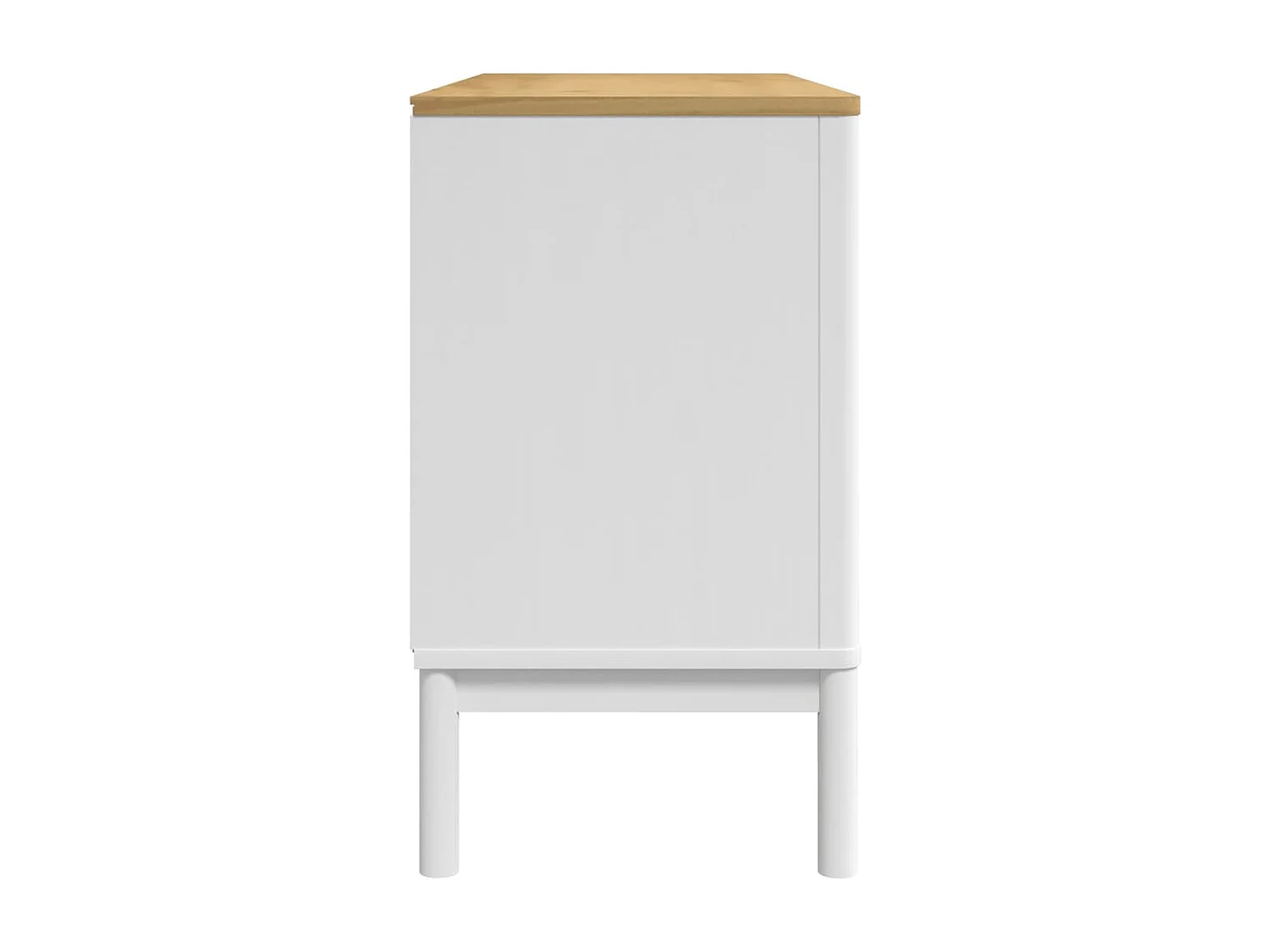 Sideboard FLORO Weiß 114x43x74 cm Massivholz Kiefer