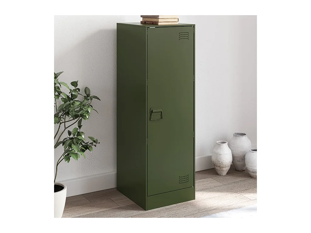Buffet vert olive 34,5x39x107 cm acier