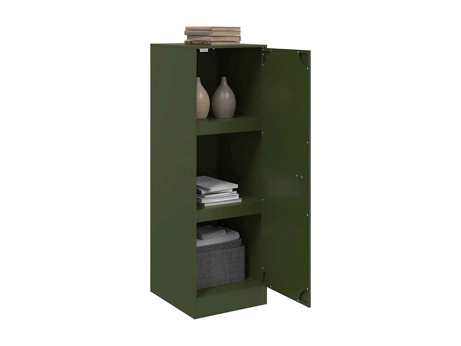 Buffet vert olive 34,5x39x107 cm acier