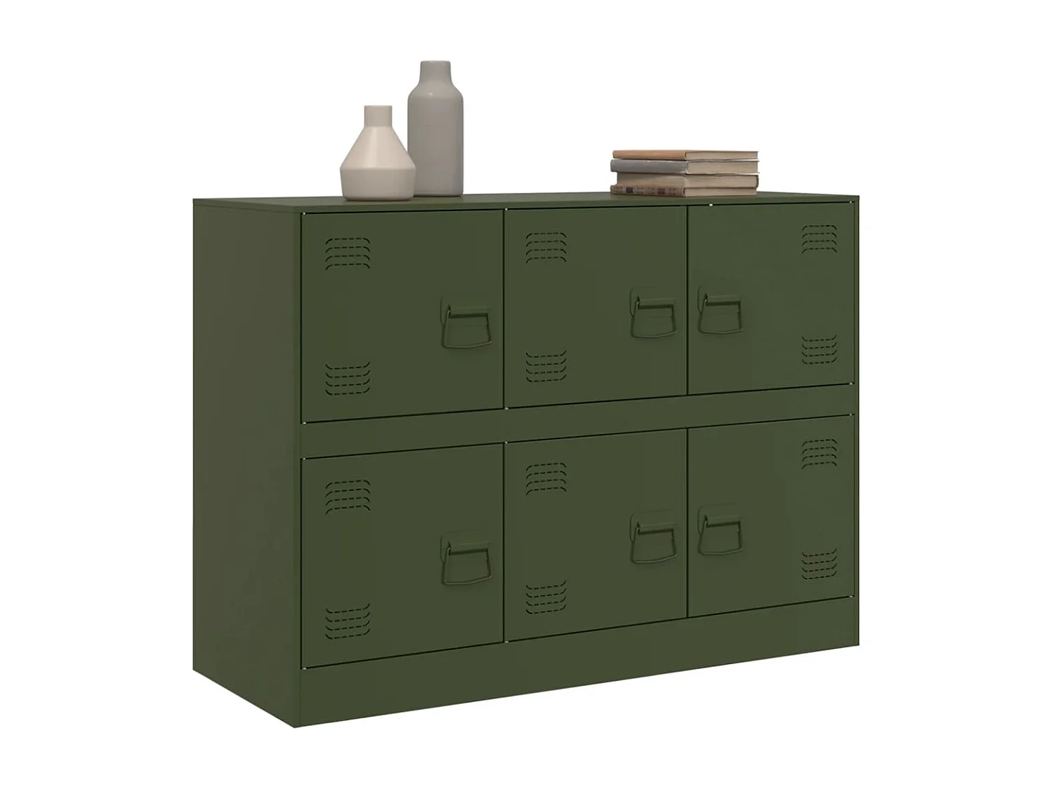 Credenza Verde Oliva 99x39x73 cm in Acciaio