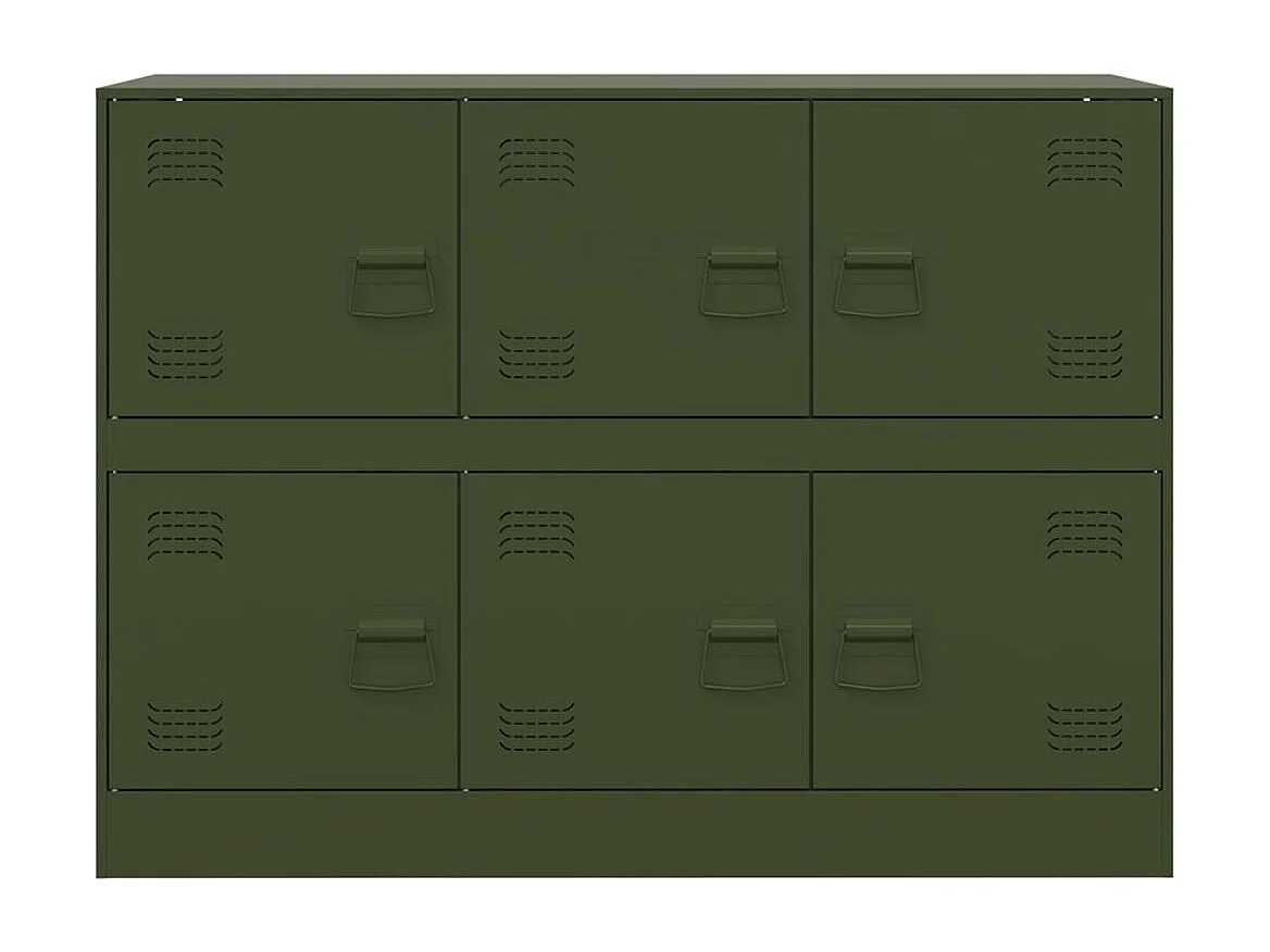 Credenza Verde Oliva 99x39x73 cm in Acciaio