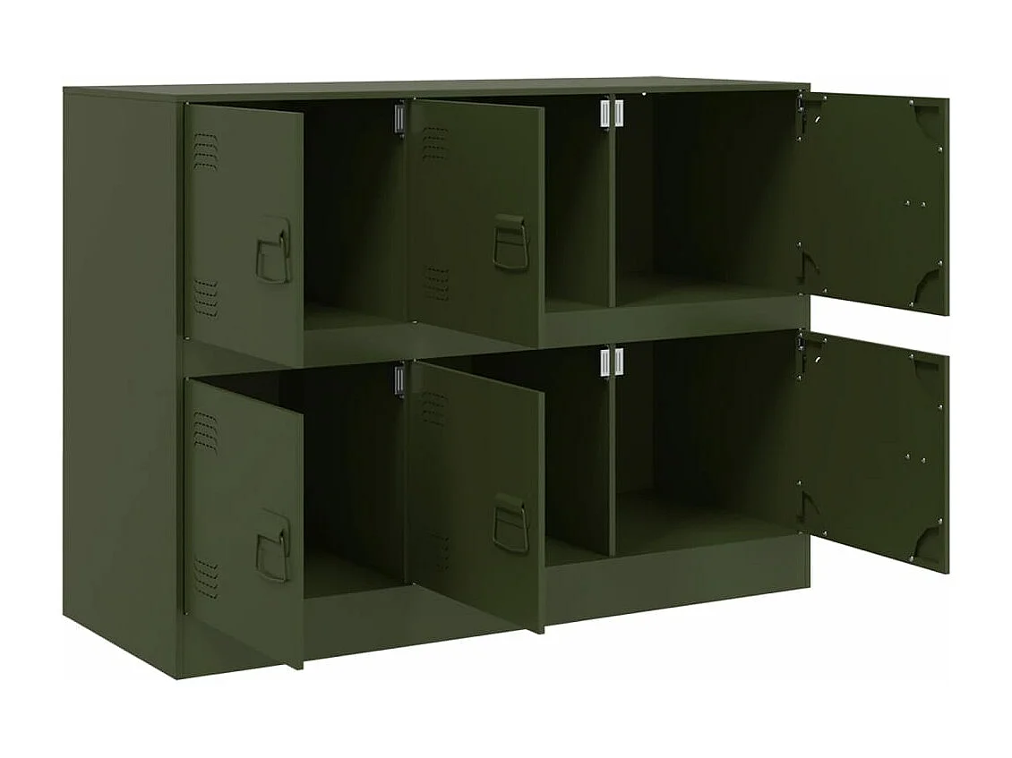 Buffet vert olive 99x39x73 cm acier