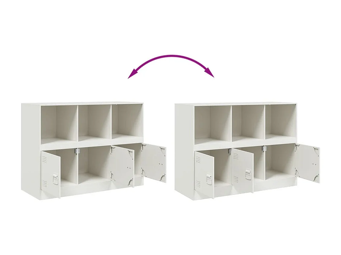 Dressoir 99x39x73 cm staal wit