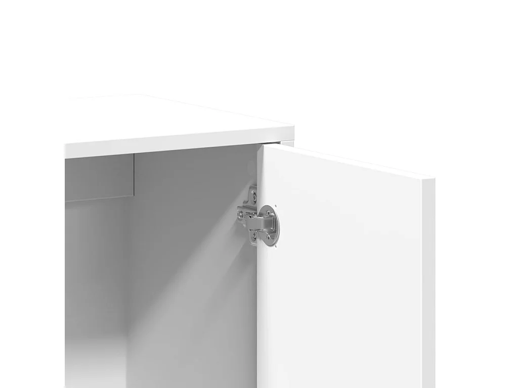 Dressoir 60x31x70 cm bewerkt hout wit